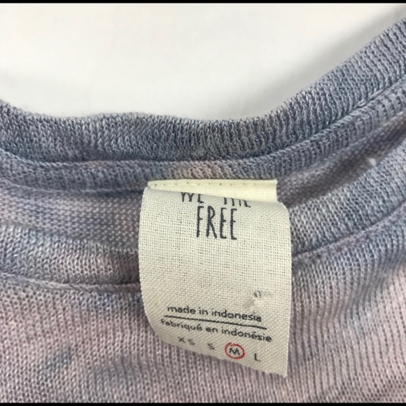 Free People Nashville Tee Linen Blend Ombre 58 - Picture 3 of 6